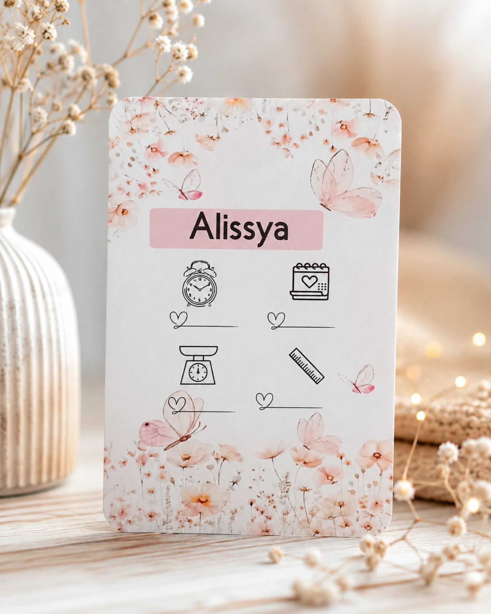 Carte faire-part thème fille 